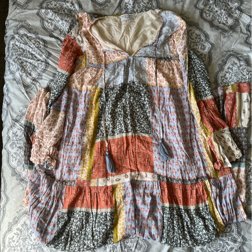 Maxi Patchwork Dress - image 1